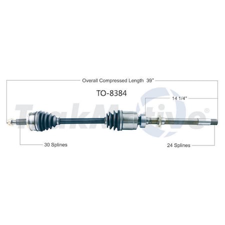 Surtrack Axle Cv Axle Shaft, To-8384 TO-8384